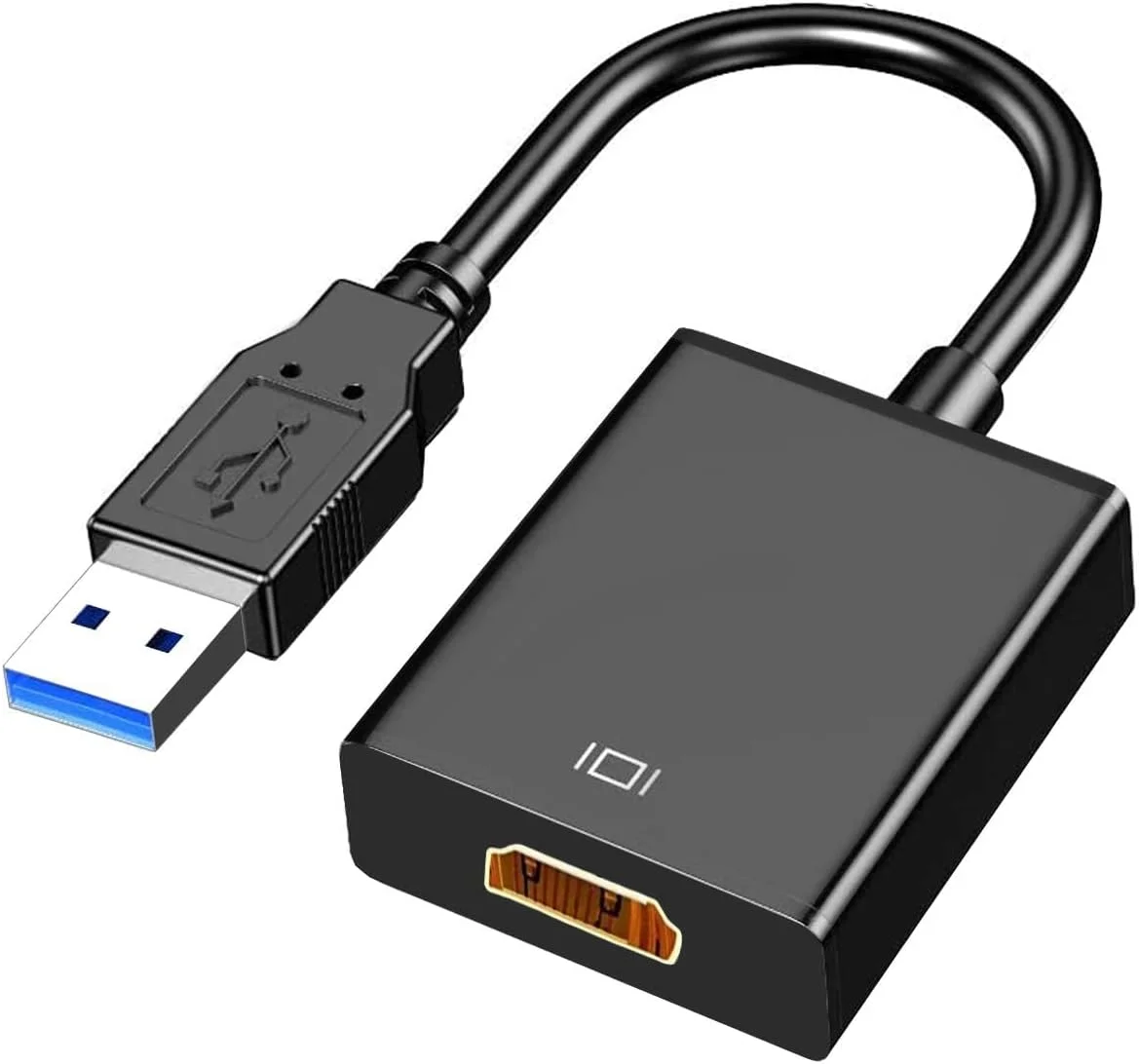 تبدیل USB به HDMI، تبدیل کننده کابل گرافیک ویدیویی USB 3.0/2.0 به HDMI 1080P با صدا برای کامپیوتر، لپ تاپ، پروژکتور، HDTV سازگار با Windows XP 7/8/8.1/10 (سیستم عامل Mac پشتیبانی نمی شود) تبدیل USB به HDMI، تبدیل کننده کابل گرافیک ویدیویی USB 3.0/2.0 به HDMI 1080P با صدا برای کامپیوتر، لپ تاپ، پروژکتور، HDTV سازگار با Windows XP 7/8/8.1/10 (سیستم عامل Mac پشتیبانی نمی شود)