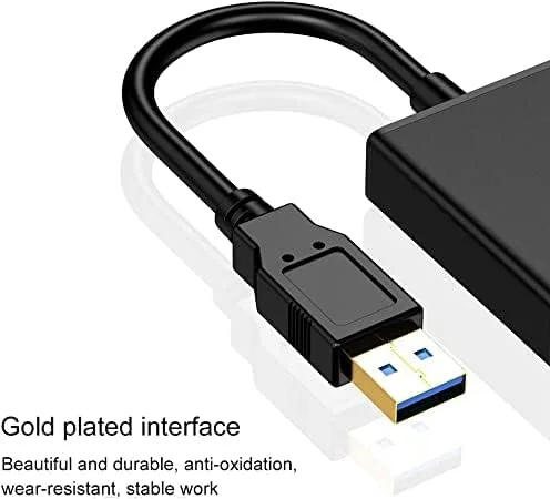 تبدیل USB به HDMI، تبدیل کننده کابل گرافیک ویدیویی USB 3.0/2.0 به HDMI 1080P با صدا برای کامپیوتر، لپ تاپ، پروژکتور، HDTV سازگار با Windows XP 7/8/8.1/10 (سیستم عامل Mac پشتیبانی نمی شود)