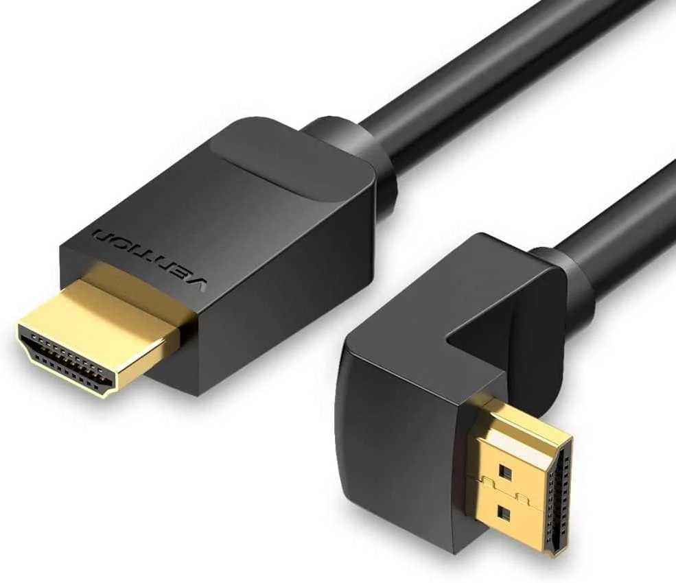 کابل زاویه دار 90 درجه Vention AAR 2.0، کابل دیجیتال HD 4K&3D جایگزین برای تلویزیون PS3/4 اسپلیتر ویدیو صدا (5 متر)
