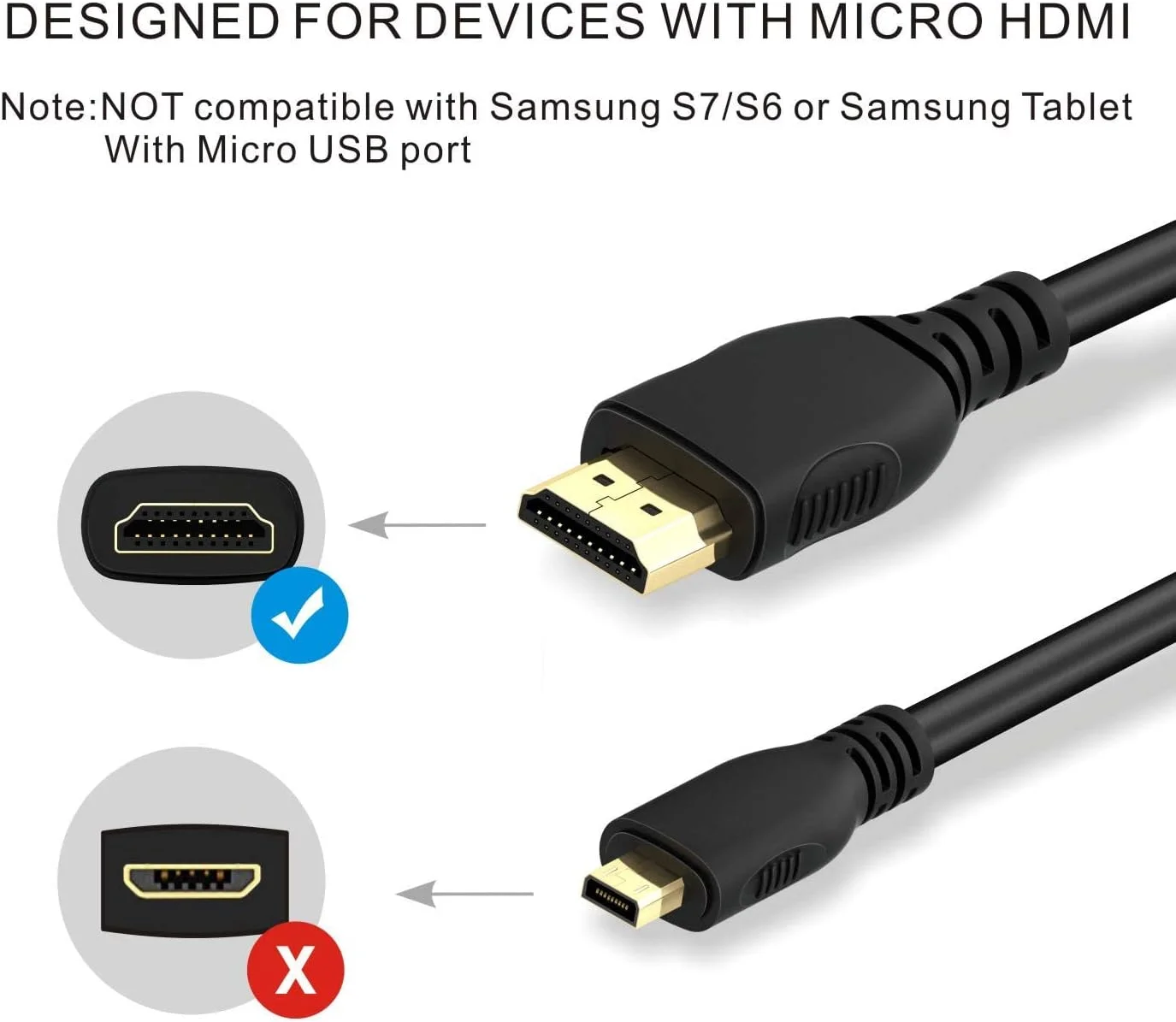 آداپتور کابل میکرو HDMI به HDMI 4K 60Hz با کانال بازگشت صدا اترنت سازگار با GoPro Hero، Zfc، RPi، A6000، A6300، دوربین، ضبط ویدیو 1.8 متری آداپتور کابل میکرو HDMI به HDMI 4K 60Hz با کانال بازگشت صدا اترنت سازگار با GoPro Hero، Zfc، RPi، A6000، A6300، دوربین، ضبط ویدیو 1.8 متری