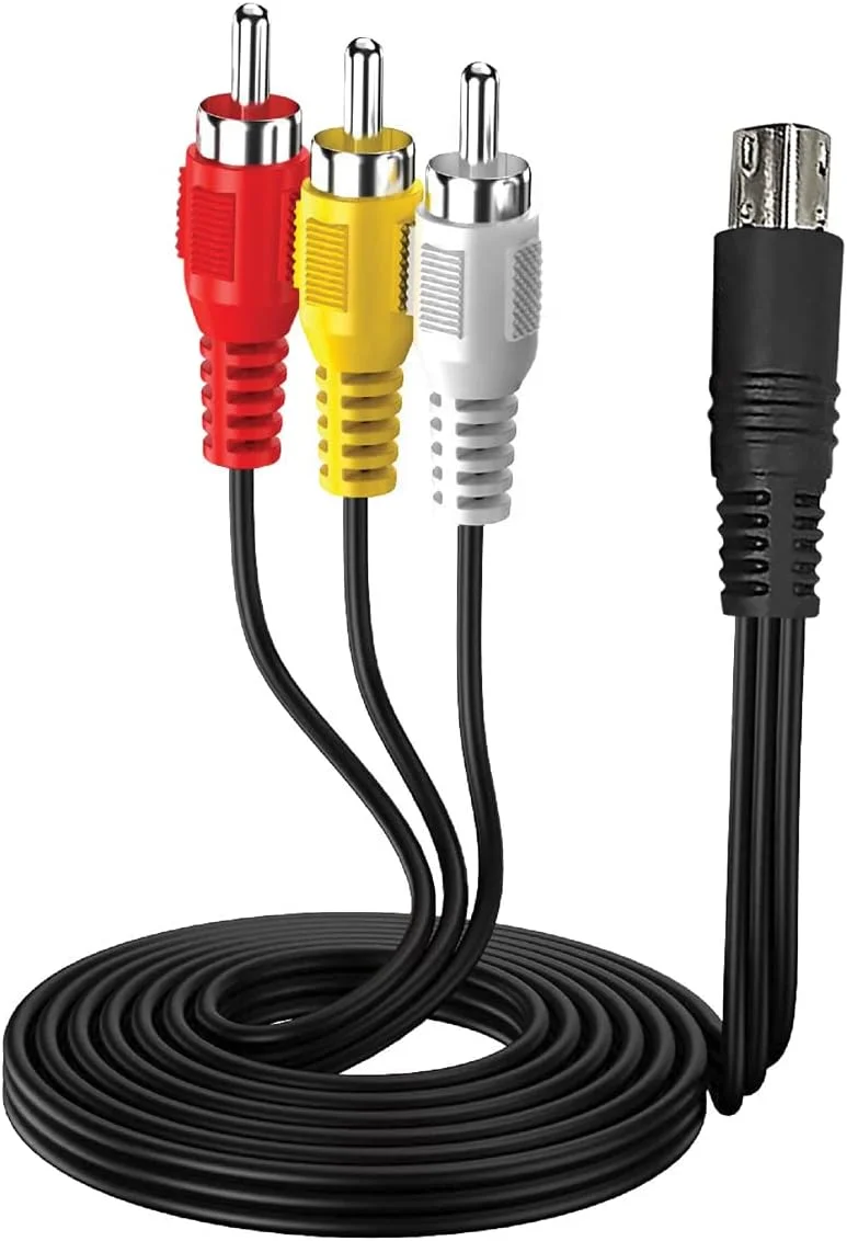 کابل صوتی و تصویری AV آداپتور سیم اتصال RCA به تلویزیون برای SEGA Genesis 2 & 3 مدل 1631 1461 Nomad یا 32x پلاگین 9 پین به پورت های صوتی و تصویری کامپوزیت پروژکتور تلویزیون کابل صوتی و تصویری AV آداپتور سیم اتصال RCA به تلویزیون برای SEGA Genesis 2 & 3 مدل 1631 1461 Nomad یا 32x پلاگین 9 پین به پورت های صوتی و تصویری کامپوزیت پروژکتور تلویزیون