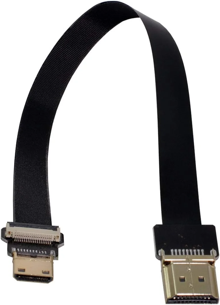 کابل تخت مینی HDMI نر به HDMI نر FPC با کیفیت 1080P برای تصویربرداری هوایی FPV HDTV مولتیکوپتر (0.2 متر) کابل تخت مینی HDMI نر به HDMI نر FPC با کیفیت 1080P برای تصویربرداری هوایی FPV HDTV مولتیکوپتر (0.2 متر)