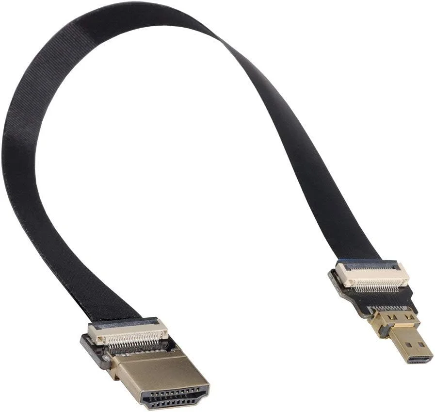 کابل تخت توسعه دهنده HDMI نر به Micro HDMI نر Xiwai CYFPV با کیفیت 1080P برای تصویربرداری هوایی FPV HDTV Multicopter (0.8 متر) کابل تخت توسعه دهنده HDMI نر به Micro HDMI نر Xiwai CYFPV با کیفیت 1080P برای تصویربرداری هوایی FPV HDTV Multicopter (0.8 متر)