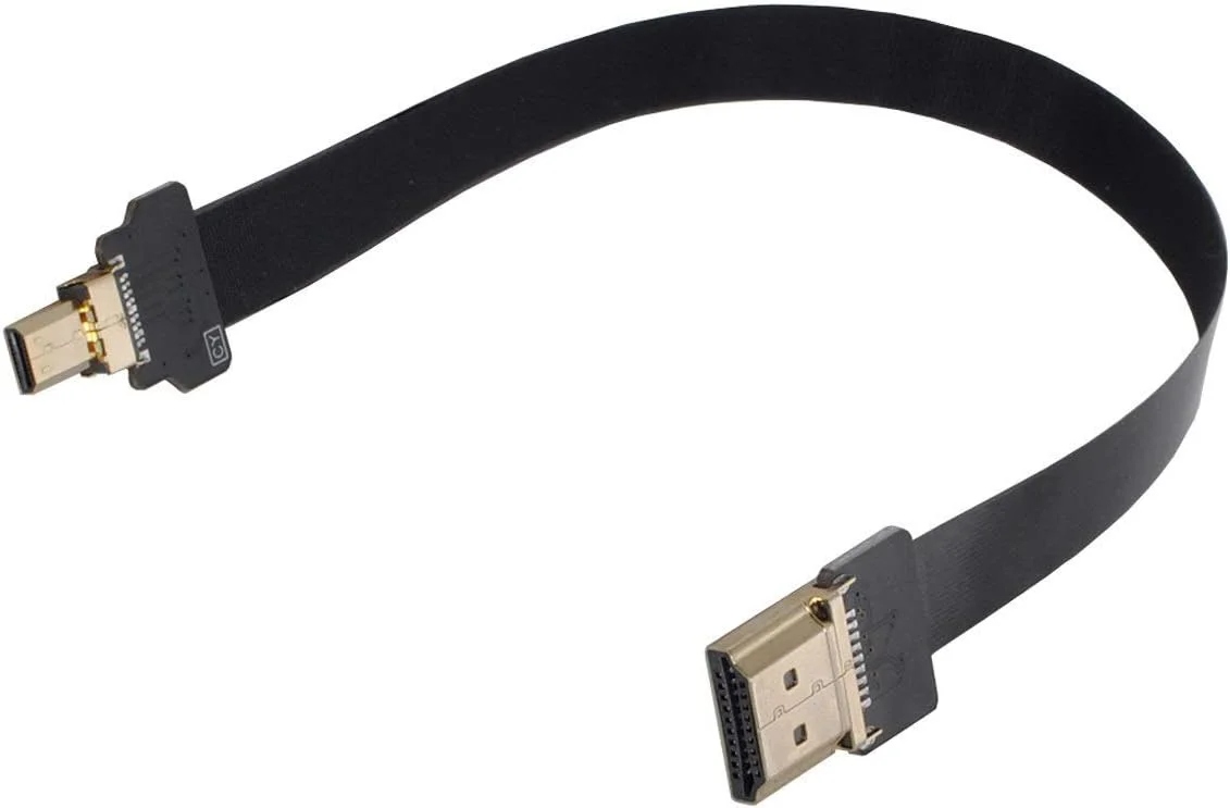 کابل تخت توسعه دهنده HDMI نر به Micro HDMI نر Xiwai CYFPV با کیفیت 1080P برای تصویربرداری هوایی FPV HDTV Multicopter (0.8 متر) کابل تخت توسعه دهنده HDMI نر به Micro HDMI نر Xiwai CYFPV با کیفیت 1080P برای تصویربرداری هوایی FPV HDTV Multicopter (0.8 متر)