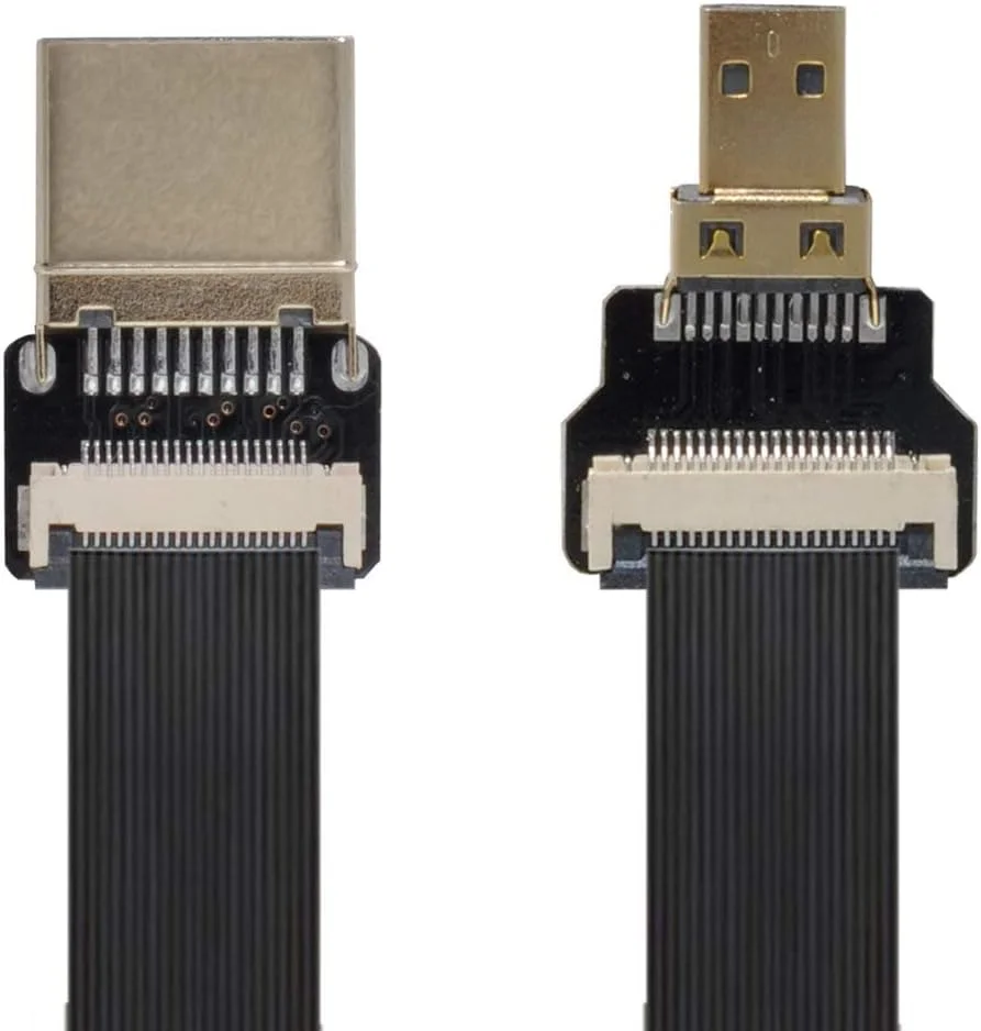 کابل تخت توسعه دهنده HDMI نر به Micro HDMI نر Xiwai CYFPV با کیفیت 1080P برای تصویربرداری هوایی FPV HDTV Multicopter (0.8 متر) کابل تخت توسعه دهنده HDMI نر به Micro HDMI نر Xiwai CYFPV با کیفیت 1080P برای تصویربرداری هوایی FPV HDTV Multicopter (0.8 متر)