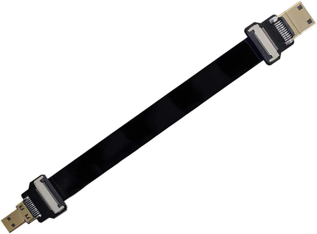 کابل فلت مینی HDMI نر به میکرو HDMI نر Xiwai CYFPV با کیفیت 1080P برای تصویربرداری هوایی FPV HDTV مولتی‌کوپتر (0.5 متر)