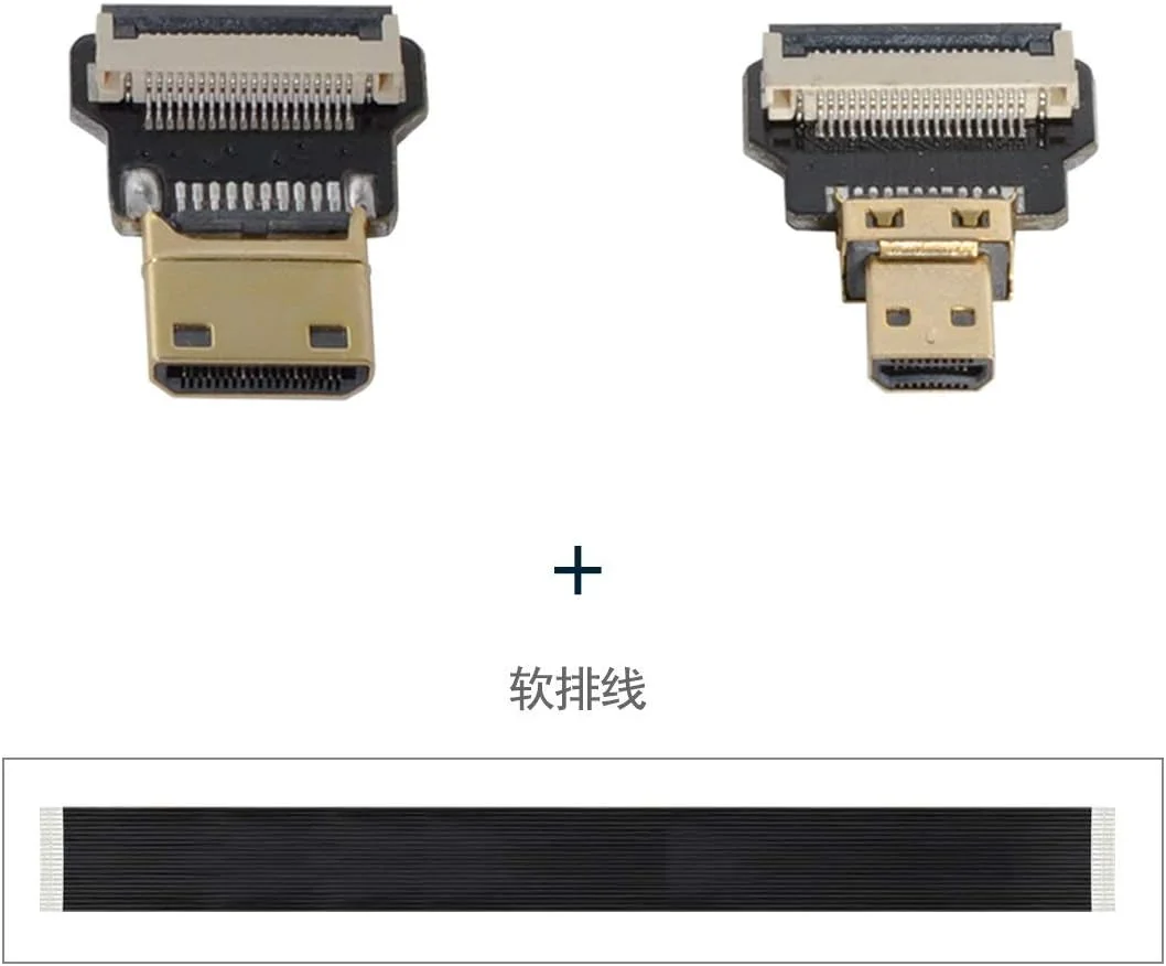 کابل فلت مینی HDMI نر به میکرو HDMI نر Xiwai CYFPV با کیفیت 1080P برای تصویربرداری هوایی FPV HDTV مولتی‌کوپتر (0.5 متر)