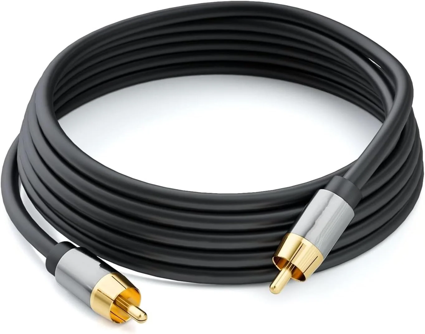 کابل کواکسیال صوتی دیجیتال RCA مدل XMUXI، کابل ساب ووفر RCA به RCA نر به نر برای آمپلی فایرها/Hi-Fi ها، سیگنال های صوتی و ویدیویی کامپوزیت (2 متر)