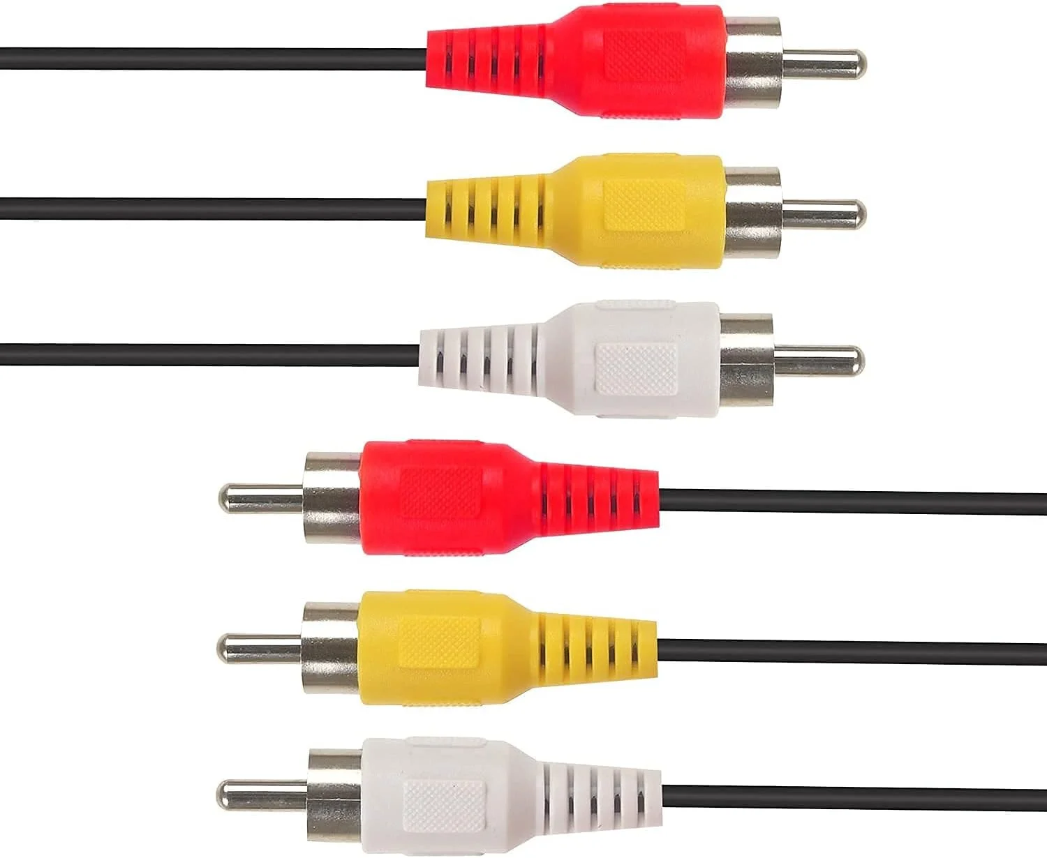 کابل صوتی و تصویری 3 RCA نر به نر KEBILSHOP. مناسب برای تلویزیون، ال سی دی، ال ای دی، سینمای خانگی، لپ تاپ، کامپیوتر، دی وی دی. مشکی، بسته 1 عددی. (3 متر)