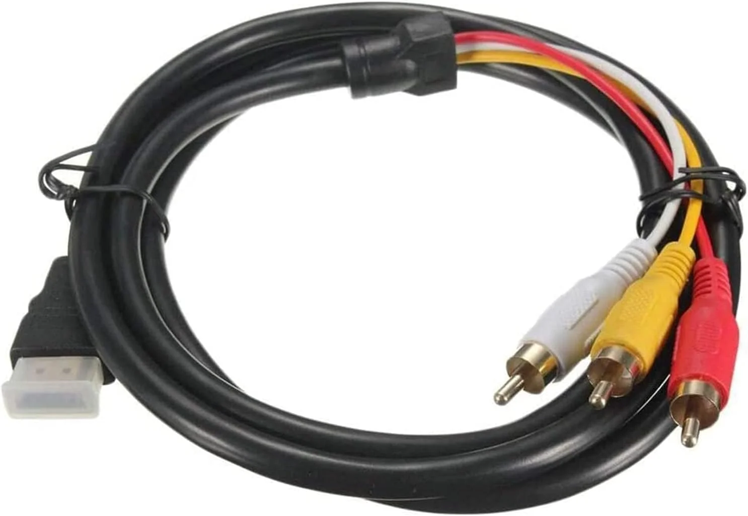 کابل HDMI به RCA خزنا، 1080P طول 1.5 متر، کابل آداپتور تبدیل کننده کامپوننت صوتی و تصویری HDMI نر به 3-RCA یک طرفه برای تلویزیون HDTV DVD