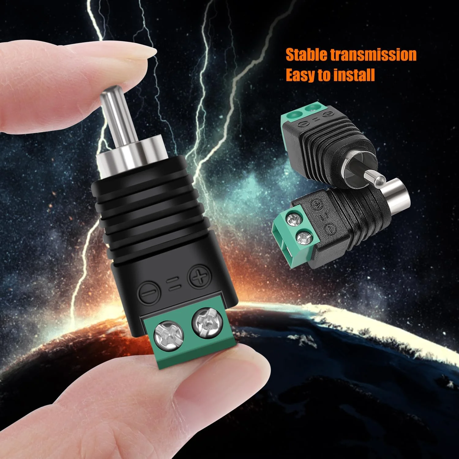 مجموعه 12 جفتی بلوک ترمینال آداپتور RCA، کانکتور کابل بلندگوی صوتی/تصویری ترمینال پیچی RCA نر و مادگی به AV برای دوربین مداربسته مجموعه 12 جفتی بلوک ترمینال آداپتور RCA، کانکتور کابل بلندگوی صوتی/تصویری ترمینال پیچی RCA نر و مادگی به AV برای دوربین مداربسته