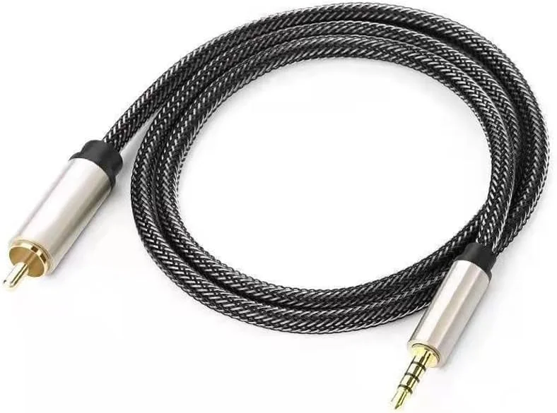 کابل کواکسیال دیجیتال صوتی و تصویری Luochahaishi HDTV استریو Spdif RCA کواکسیال به جک 3.5 میلی متری نر برای گیرنده استریو، بلندگوها، پروژکتور 1.5 متری