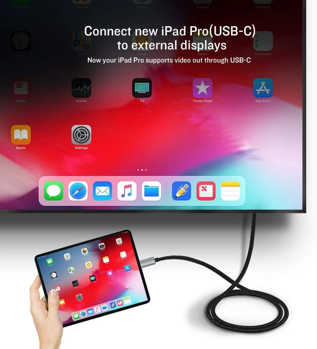 کابل آداپتور USB-C به HDMI لولاون برای آیفون 16 و 15 – 2 متر، 1080P HD، همگام سازی ویدئو و صدا، سازگاری خروجی YouTube به تلویزیون