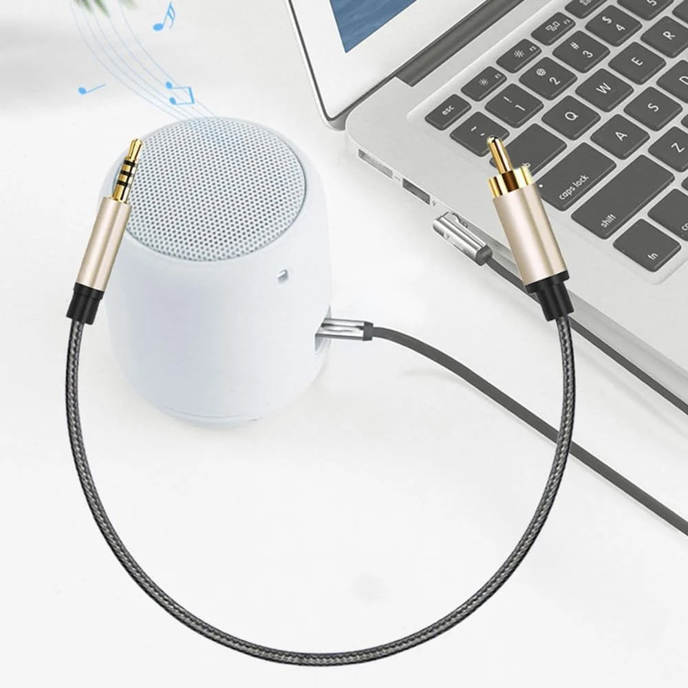 کابل کواکسیال دیجیتال صوتی و تصویری Luochahaishi HDTV استریو Spdif RCA کواکسیال به جک 3.5 میلی متری نر برای گیرنده استریو، بلندگوها، پروژکتور 1.5 متری