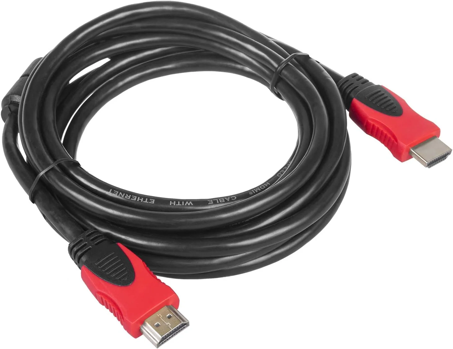 کابل HDMI به HDMI ورژن 1.4 مک‌لین طلایی، اتصال صوتی و تصویری با فریت بید (1.8 متر)