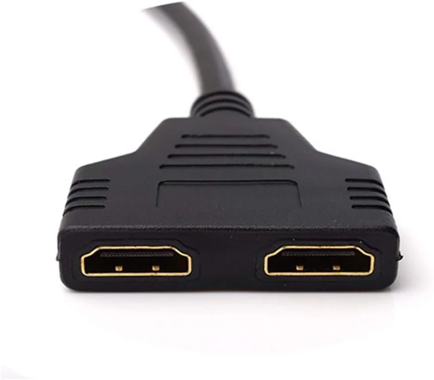 کابل تبدیل HDMI میکروور به دو خروجی HDMI برای تلویزیون و HDTV - مشکی
