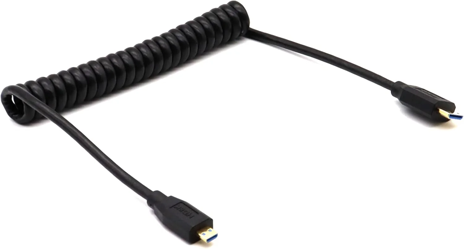 کابل میکرو HDMI به مینی HDMI 2.1 موتُنگ، روکش طلایی فنری 48 گیگابیت بر ثانیه، کابل نری مینی HDMI نوع C به میکرو HDMI نوع D، پشتیبانی از HDR دینامیک برای دوربین های فیلمبرداری (C به D، 1.2 متر)