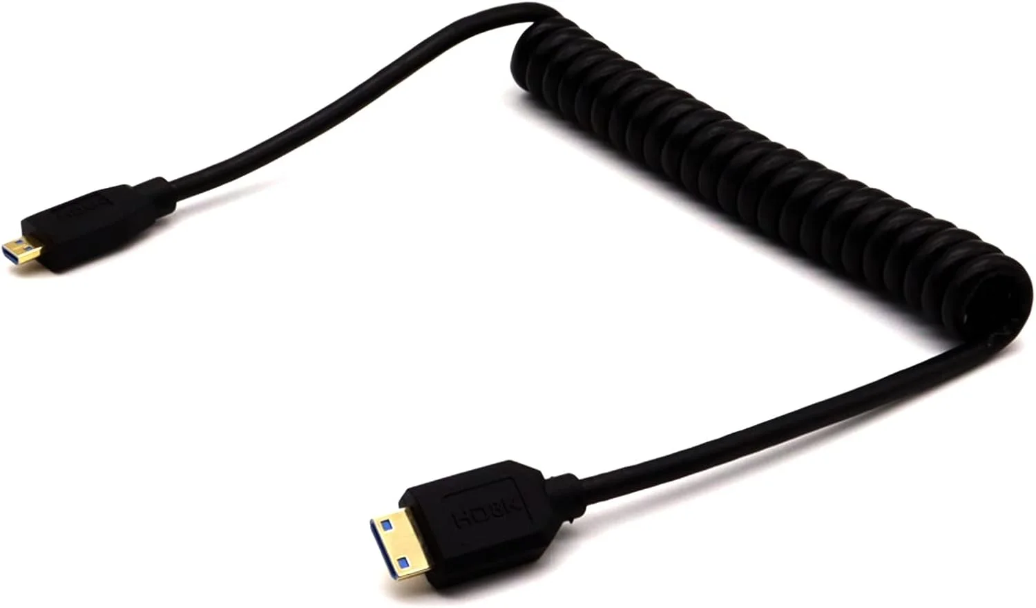 کابل میکرو HDMI به مینی HDMI 2.1 موتُنگ، روکش طلایی فنری 48 گیگابیت بر ثانیه، کابل نری مینی HDMI نوع C به میکرو HDMI نوع D، پشتیبانی از HDR دینامیک برای دوربین های فیلمبرداری (C به D، 1.2 متر)