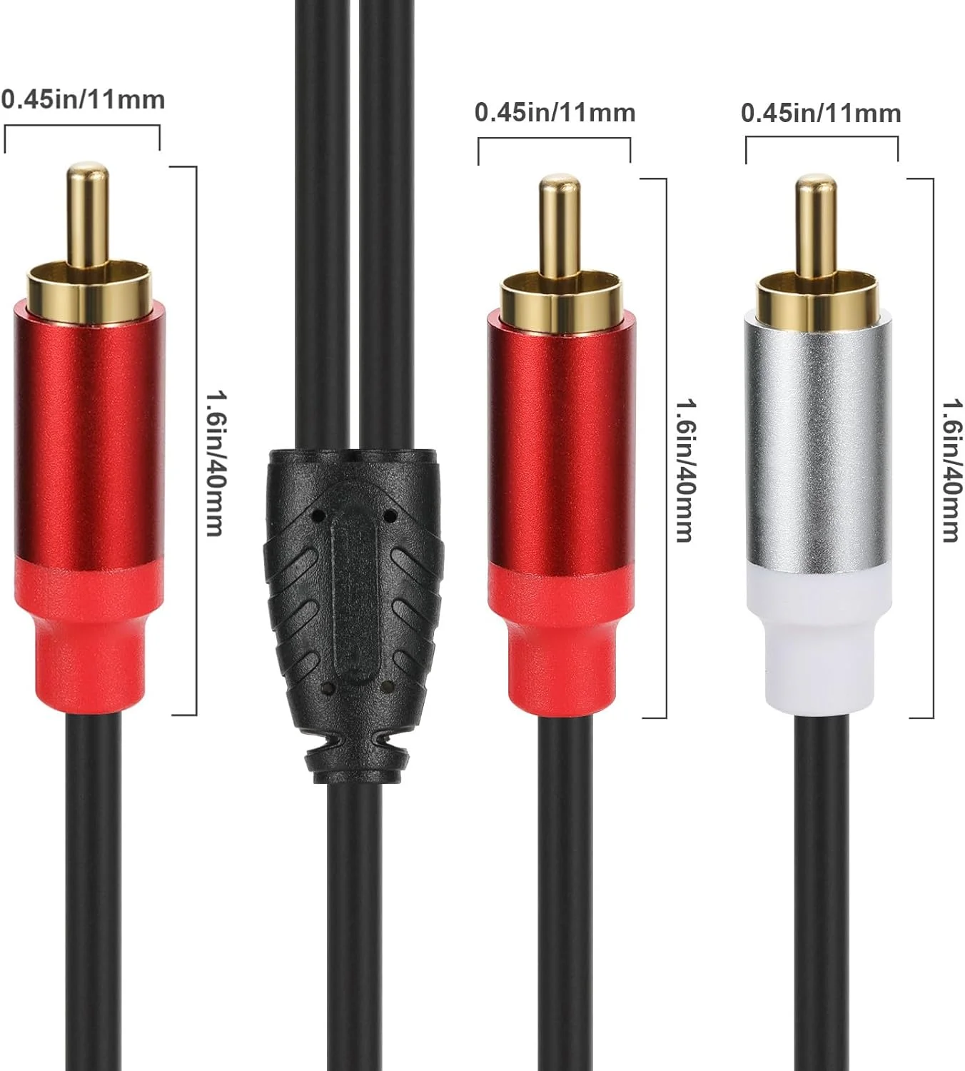 کابل تبدیل RCA به دو RCA موتُنگ، روکش طلایی، 1 نری به 2 نری، کابل صوتی و تصویری برای سینمای خانگی، ساب ووفر، پخش کننده CD، طول 0.3 متر کابل تبدیل RCA به دو RCA موتُنگ، روکش طلایی، 1 نری به 2 نری، کابل صوتی و تصویری برای سینمای خانگی، ساب ووفر، پخش کننده CD، طول 0.3 متر