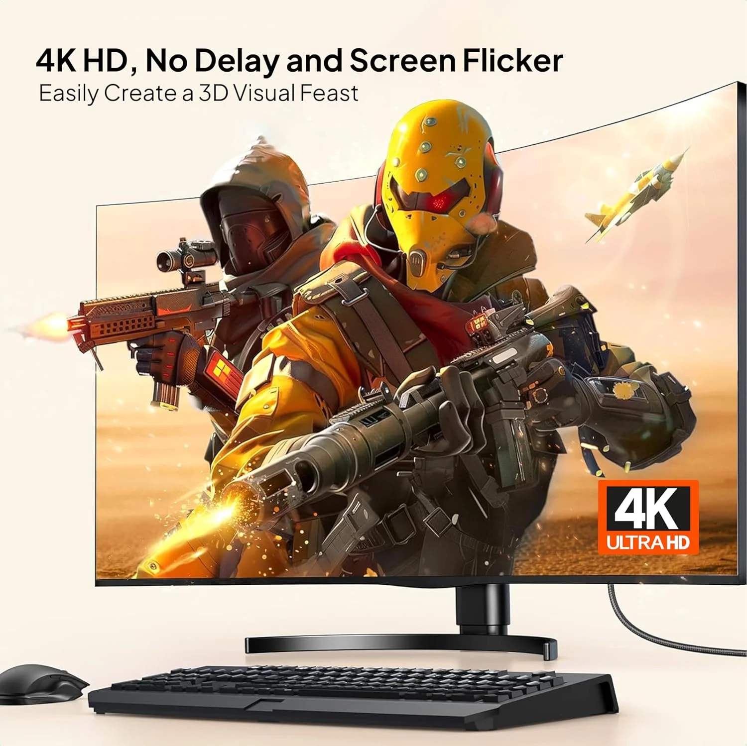 کابل DisplayPort به HDMI موسیل، 2 متری، 4K@60Hz UHD، 1080p@120Hz، سرعت بالا 18Gbps، روکش طلای 24K، کابل DP به HDMI برای کامپیوتر، لپ تاپ، مانیتور، تلویزیون، پروژکتور کابل DisplayPort به HDMI موسیل، 2 متری، 4K@60Hz UHD، 1080p@120Hz، سرعت بالا 18Gbps، روکش طلای 24K، کابل DP به HDMI برای کامپیوتر، لپ تاپ، مانیتور، تلویزیون، پروژکتور