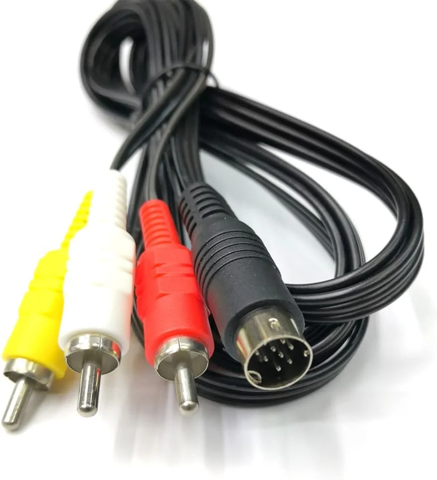 کابل صوتی و تصویری کامپوزیت DIN 9 پین به RCA، پلاگین نر 9 پین به 3 RCA نر، سیم اتصال AV استریو برای دوربین های فیلمبرداری دیجیتال، گیرنده های ماهواره ای، دستگاه های پخش DVD، کامپیوتر، تلویزیون کابل صوتی و تصویری کامپوزیت DIN 9 پین به RCA، پلاگین نر 9 پین به 3 RCA نر، سیم اتصال AV استریو برای دوربین های فیلمبرداری دیجیتال، گیرنده های ماهواره ای، دستگاه های پخش DVD، کامپیوتر، تلویزیون