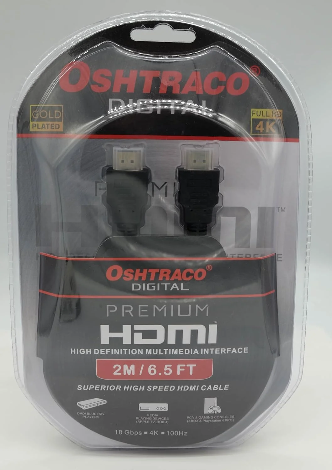 کابل HDMI نر به HDMI نر اُشتراکو پریمیوم، طول 2 متر کابل HDMI نر به HDMI نر اُشتراکو پریمیوم، طول 2 متر