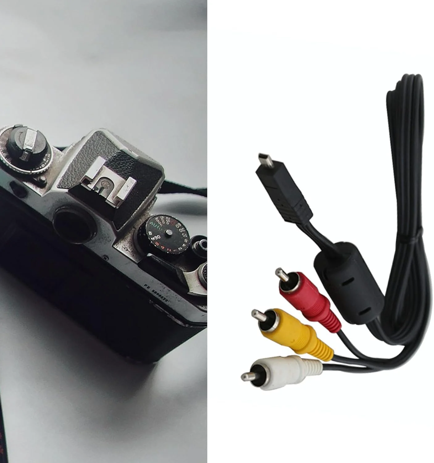 کابل صوتی و تصویری Oushengsi EG-CP16 مناسب برای دوربین های D3200, D5200, D5300, P520, D7200, D3200 V1 AV, کابل صوتی و تصویری استریو ABS دوربین SLR مدل D7100