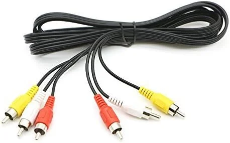 کابل سه فیش RCA صوتی و تصویری کامپوزیت نر به نر برای DVD (1.8 متر)