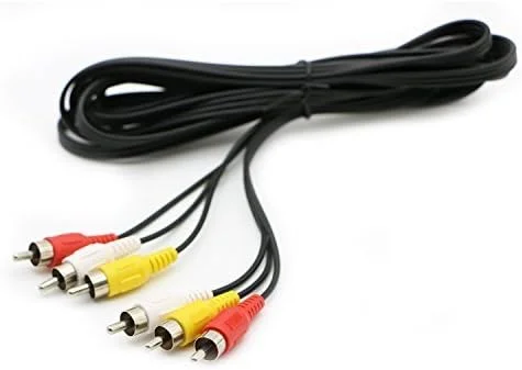 کابل سه فیش RCA صوتی و تصویری کامپوزیت نر به نر برای DVD (1.8 متر)