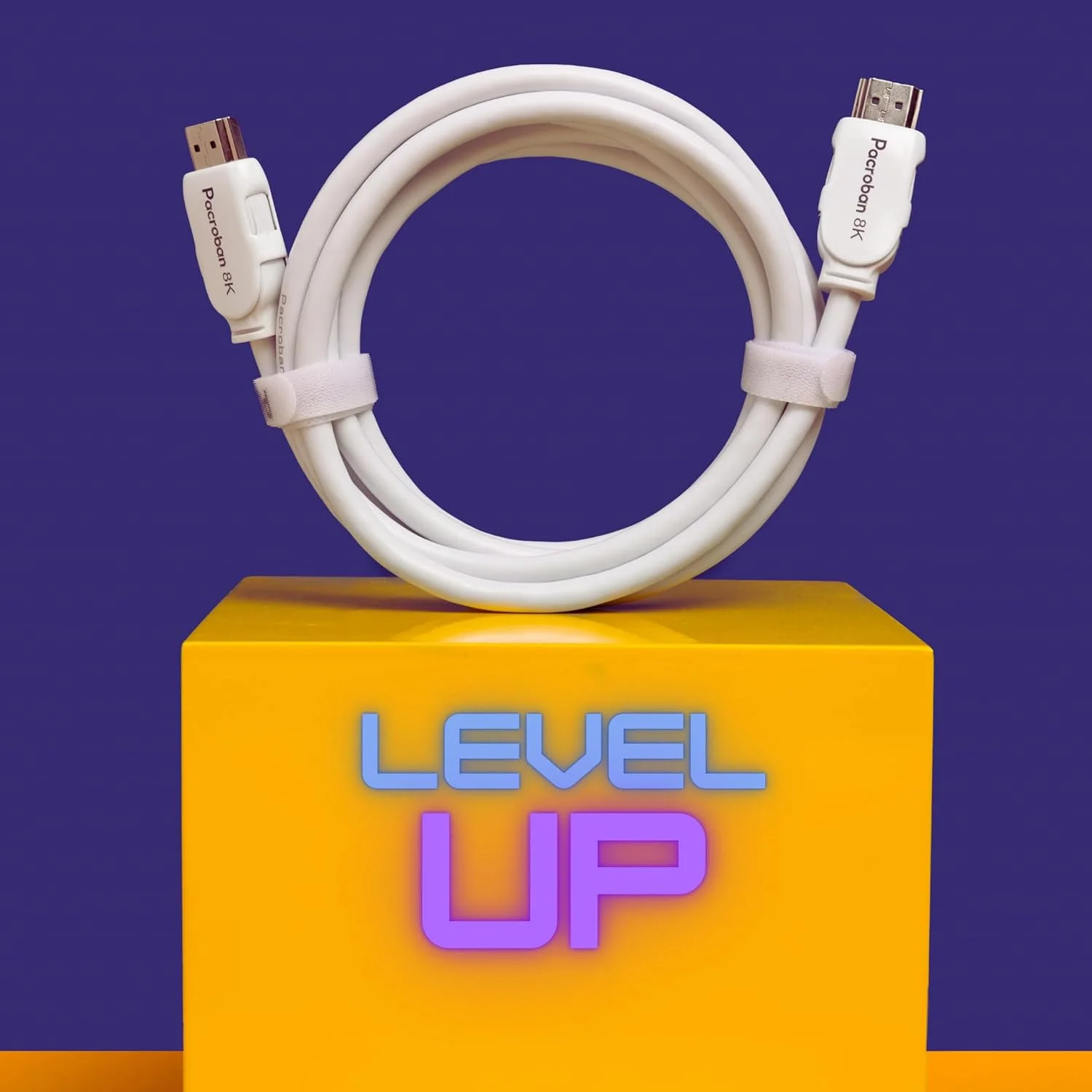 کابل HDMI 2.1 پاکروبان 8K (3 متر) سفید، eARC، 8K 60Hz، 4K 120Hz، QFT، QMS، VRR، پهنای باند 48 گیگابیت بر ثانیه، HDR پویا، HDCP 2.2 & 2.3، DTS:X، Dolby Atmos، HDR پویا، CL3 ایمن برای نصب داخل دیوار