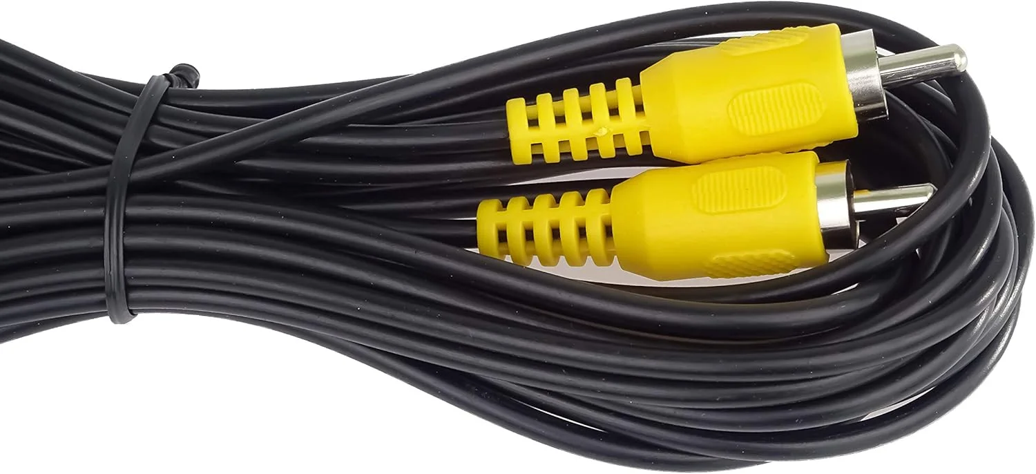 کابل آر سی ای با کیفیت عالی 5 متری، 1x RCA نر به 1x RCA نر، کابل اتصال صوتی و تصویری، مشکی 5 متر