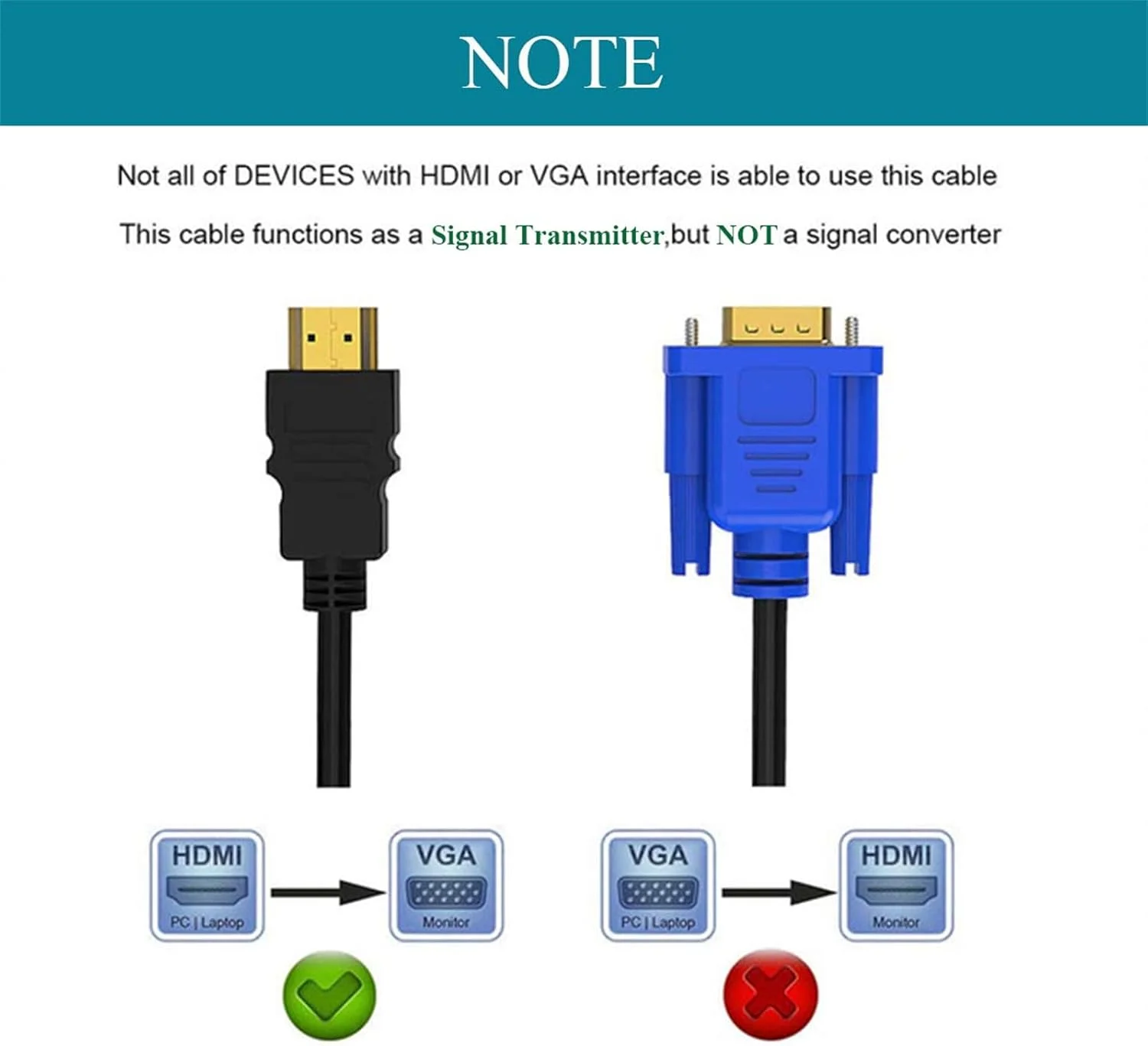 کابل تبدیل HDMI به VGA HD HALAMODO به همراه کابل صدا D-SUB نر آداپتور کابل ویدیو برای HDTV PC مانیتور کامپیوتر برای لپ تاپ تلویزیون (1.8 متری) کابل تبدیل HDMI به VGA HD HALAMODO به همراه کابل صدا D-SUB نر آداپتور کابل ویدیو برای HDTV PC مانیتور کامپیوتر برای لپ تاپ تلویزیون (1.8 متری)