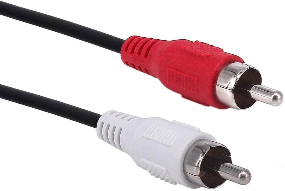 کابل تبدیل USB 2.0 A مادگی به 2 RCA نری دوتایی Y اسپلیتر صدا و تصویر AV کامپوزیت - 20 سانتی متر