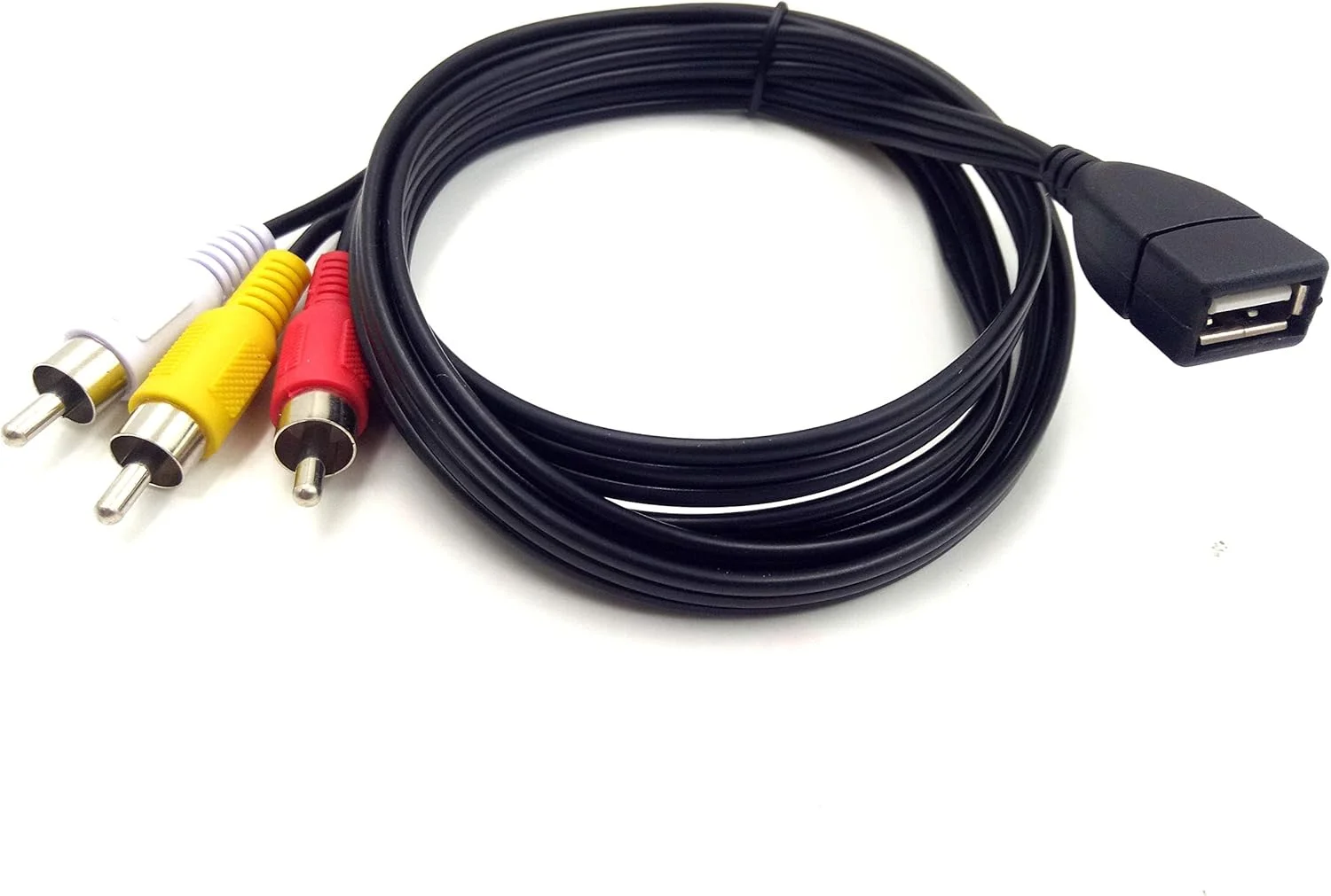 کابل USB به 3RCA هالوکیانگ، 1.5 متری، USB 2.0 مادگی به 3 RCA نری، تبدیل کننده صوتی و تصویری AV کابل USB به 3RCA هالوکیانگ، 1.5 متری، USB 2.0 مادگی به 3 RCA نری، تبدیل کننده صوتی و تصویری AV