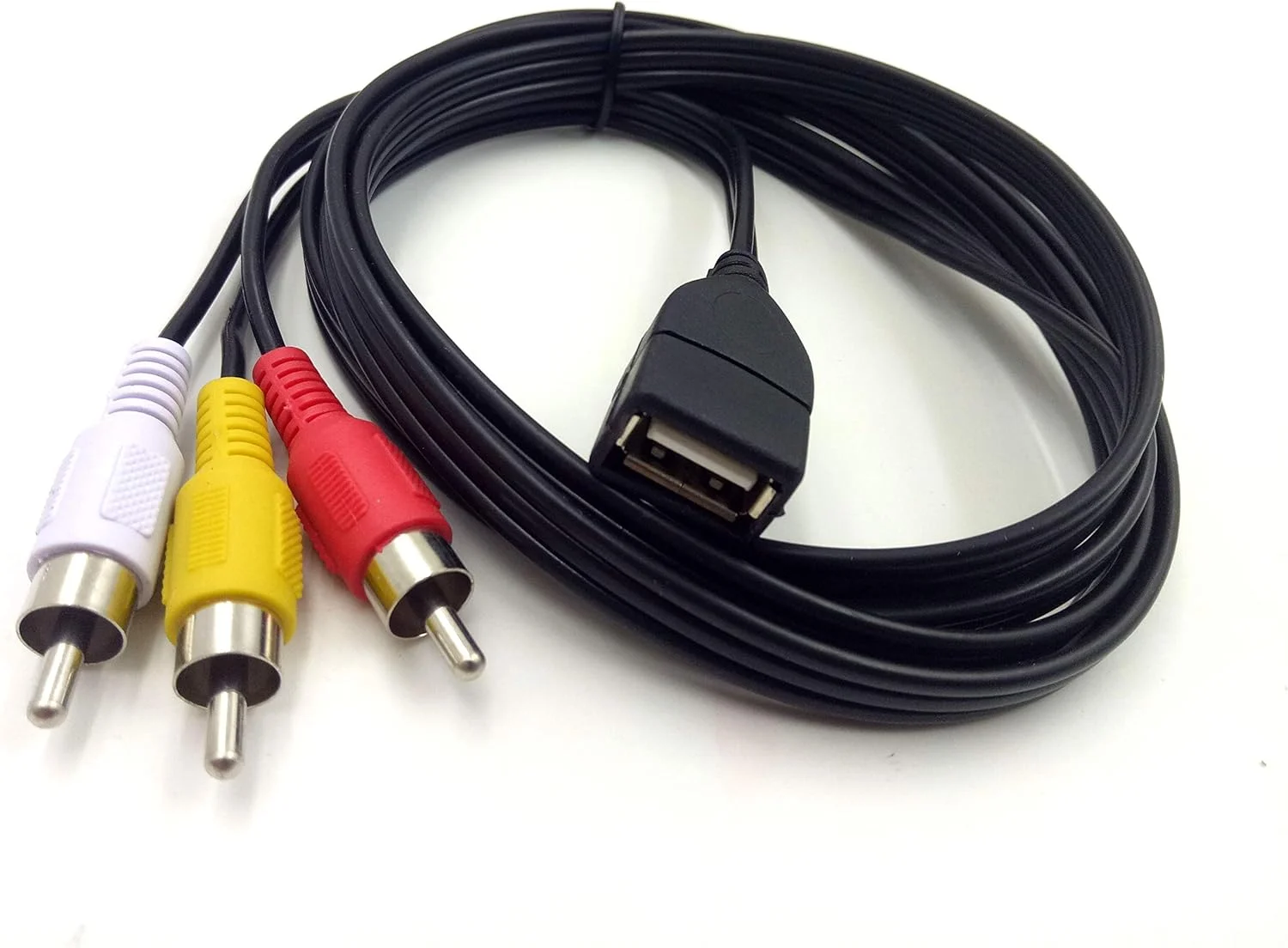 کابل USB به 3RCA هالوکیانگ، 1.5 متری، USB 2.0 مادگی به 3 RCA نری، تبدیل کننده صوتی و تصویری AV کابل USB به 3RCA هالوکیانگ، 1.5 متری، USB 2.0 مادگی به 3 RCA نری، تبدیل کننده صوتی و تصویری AV