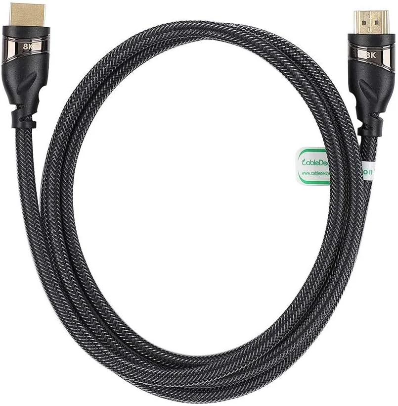 کابل HDMI، کابل HDMI پرسرعت 8K، کابل خروجی همگام سازی صوتی و تصویری با رزولوشن 7680X4320، اتصال و پخش آسان، برای کامپیوترها، گیرنده های دیجیتال، PS3، پروژکتورها (2 متری)