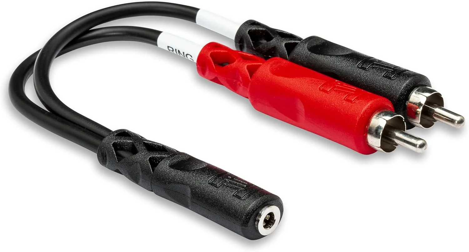 کابل تبدیل 3.5 میلی متری TRS به دوگانه RCA استریو