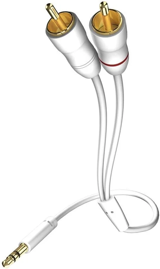 کابل صوتی این آکوستیک Star MP3، جک 3.5 میلی‌متری به 2 خروجی RCA، طول 0.5 متر، سفید