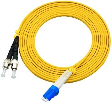 کابل فیبر نوری سینگل مود LC به ST داپلکس 9/125 به طول 3 متر