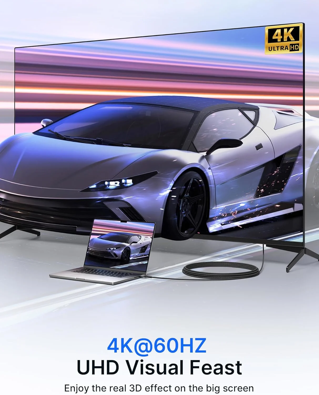 کابل مینی HDMI به HDMI جی ساکس 1.8 متری، [بدنه آلومینیومی، بافته شده] سرعت بالا 4K 60Hz HDMI 2.0، سازگار با دوربین، فیلمبردار، تبلت و کارت گرافیک/ویدئو، لپ تاپ، رزبری پای زیرو دبلیو - خاکستری