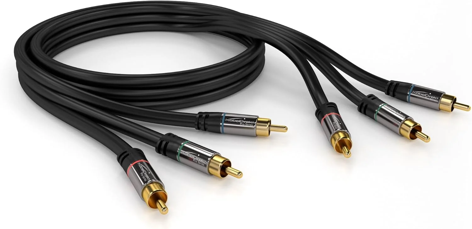 کابل کامپوننت KabelDirekt - طول 1 متر، RCA/Phono، RGB/YUV (کابل کواکسیال، 3 به 3 فیش نری RCA/Phono، برای انتقال ویدئو با کیفیت Full HD، ویدئو/HDTV، مشکی) کابل کامپوننت KabelDirekt - طول 1 متر، RCA/Phono، RGB/YUV (کابل کواکسیال، 3 به 3 فیش نری RCA/Phono، برای انتقال ویدئو با کیفیت Full HD، ویدئو/HDTV، مشکی)