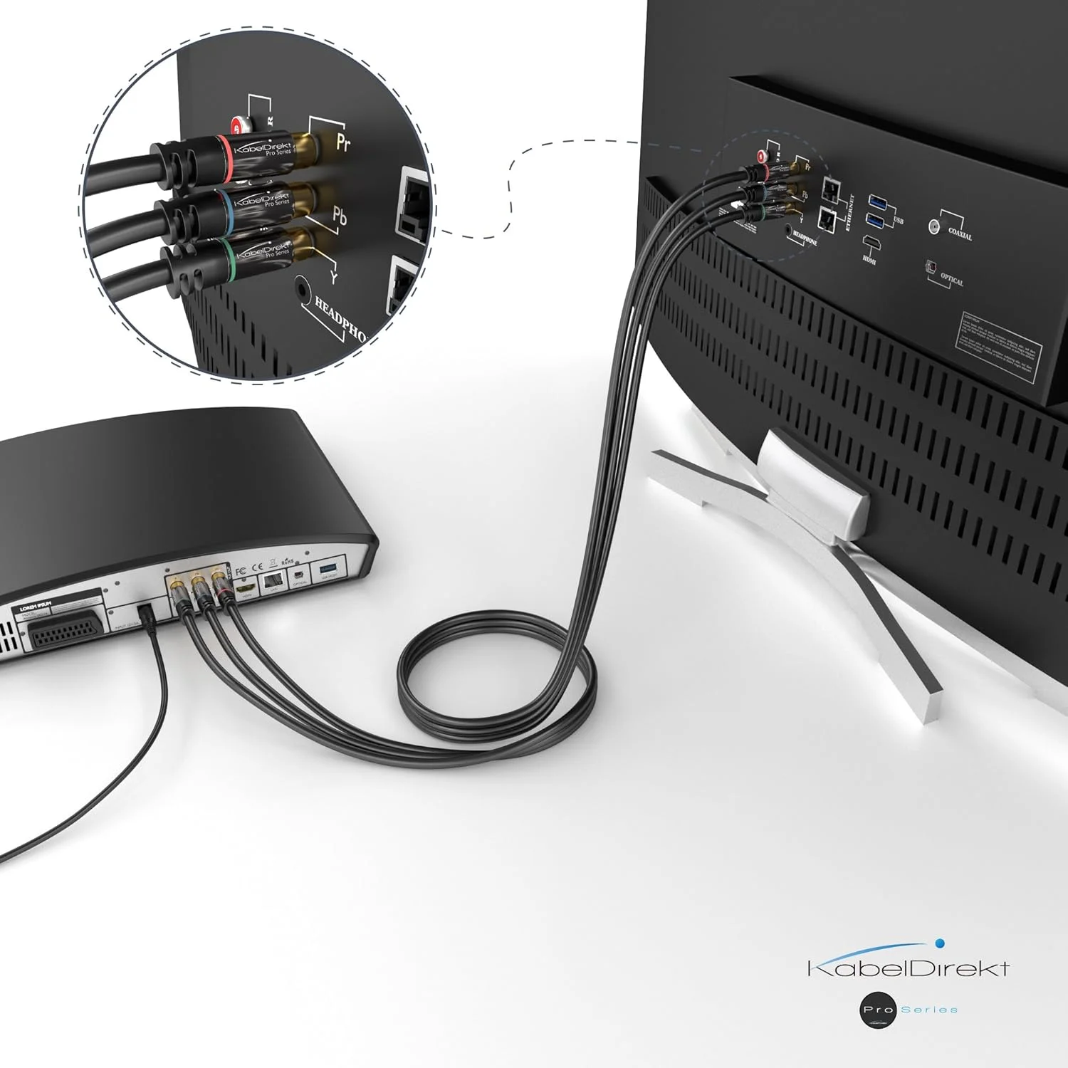 کابل کامپوننت KabelDirekt - طول 1 متر، RCA/Phono، RGB/YUV (کابل کواکسیال، 3 به 3 فیش نری RCA/Phono، برای انتقال ویدئو با کیفیت Full HD، ویدئو/HDTV، مشکی) کابل کامپوننت KabelDirekt - طول 1 متر، RCA/Phono، RGB/YUV (کابل کواکسیال، 3 به 3 فیش نری RCA/Phono، برای انتقال ویدئو با کیفیت Full HD، ویدئو/HDTV، مشکی)