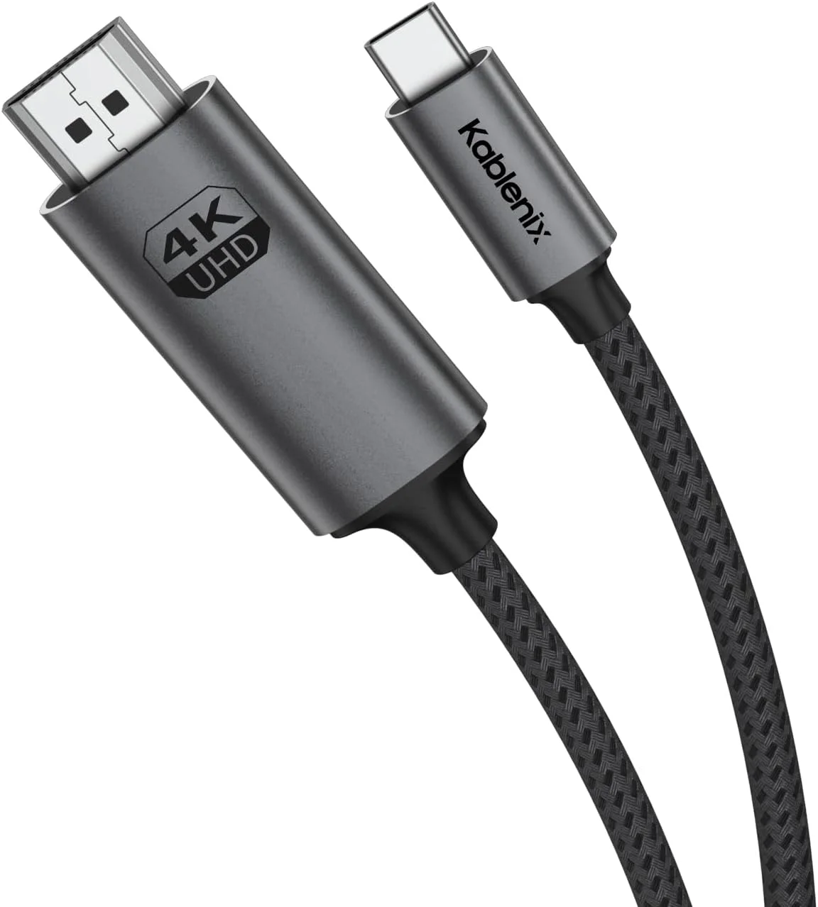 کابل USB3.1 Type C به HDMI طول 2 متر، رزولوشن 4K 60Hz، با روکش آلومینیومی بافته شده، سازگار با لپ تاپ، پروژکتور، مک بوک پرو، تلویزیون هوشمند