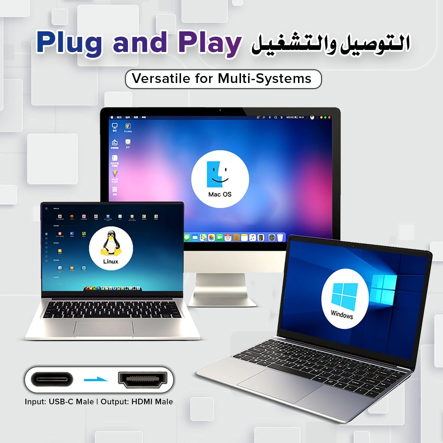 کابل USB3.1 Type C به HDMI طول 2 متر، رزولوشن 4K 60Hz، با روکش آلومینیومی بافته شده، سازگار با لپ تاپ، پروژکتور، مک بوک پرو، تلویزیون هوشمند کابل USB3.1 Type C به HDMI طول 2 متر، رزولوشن 4K 60Hz، با روکش آلومینیومی بافته شده، سازگار با لپ تاپ، پروژکتور، مک بوک پرو، تلویزیون هوشمند