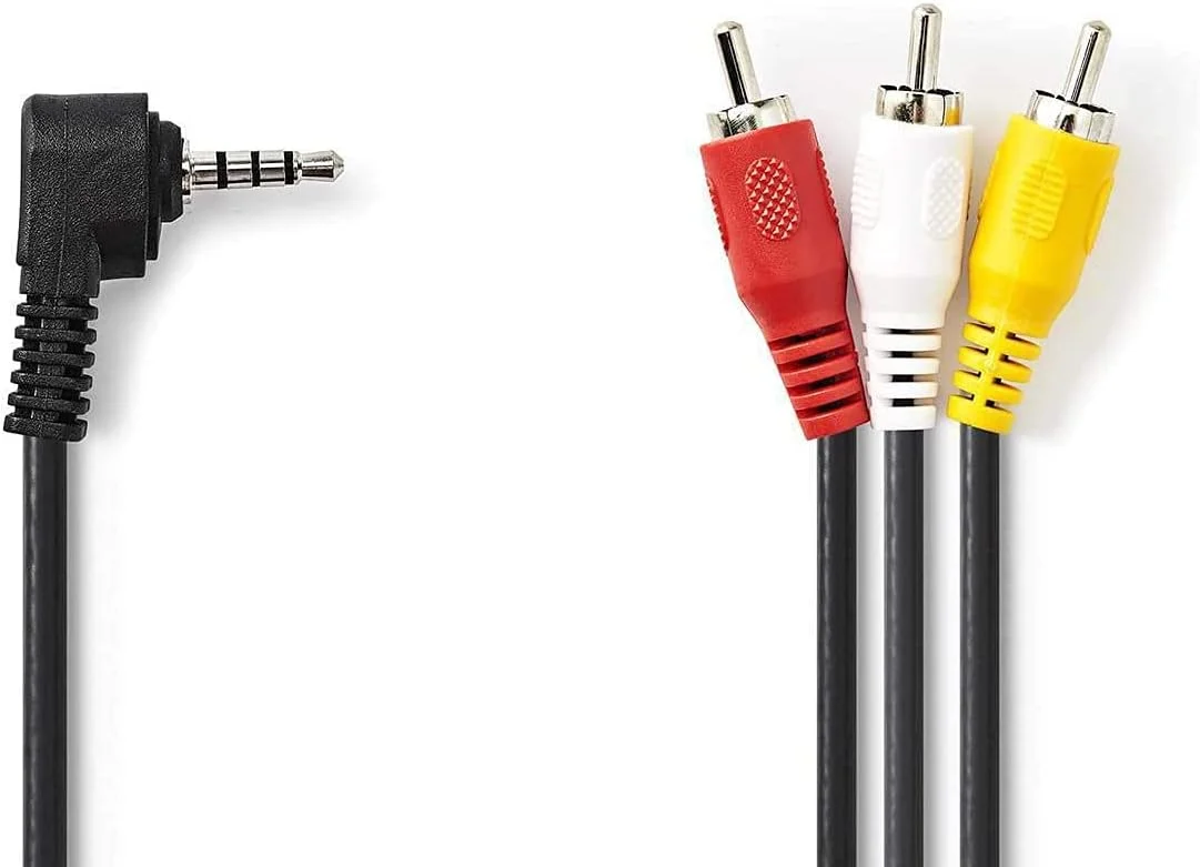 کابل صوتی و تصویری Neostar 3.5mm به RCA AV، کابل AUX صوتی و تصویری استریو 3.5mm نر به 3RCA نر برای تلویزیون، باکس تلویزیون، سینمای خانگی 10 متری