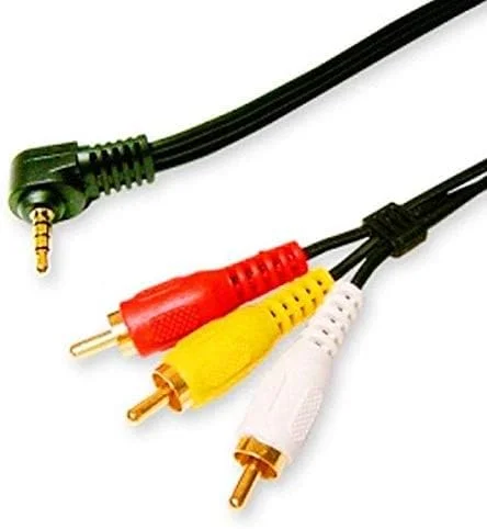 کابل استریو 3.5 میلی‌متری نئوستار نر به 3 RCA نر کامپوزیت صدا و تصویر - 1.5 متر