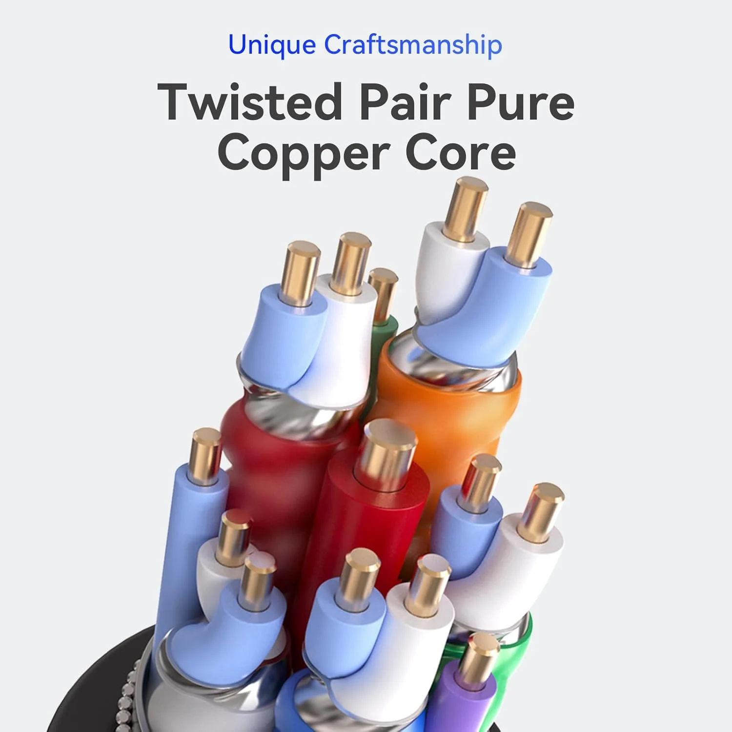 کابل HDMI 8K پورتکیز با هسته مسی، قطر 3.6 میلی‌متر، 48 گیگابیت بر ثانیه، پین کامل HDMI 2.1 با پشتیبانی از 8K@60Hz، 4K@240Hz UHD، HDMI A به A برای دوربین، HDTV، پروژکتور، کامپیوتر، Roku، Xbox، PS5، Apple TV (0.3M)