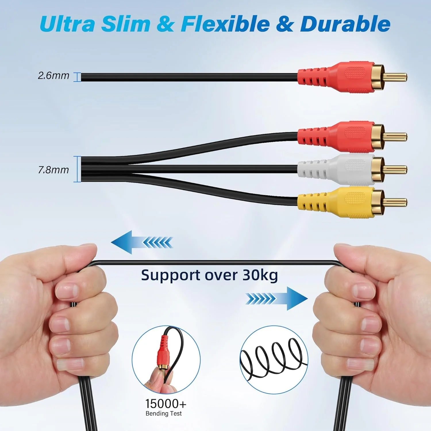 کابل صوتی و تصویری 3 RCA طول 1.8 متر - بسته 2 عددی کابل صوتی و تصویری 3 RCA طول 1.8 متر - بسته 2 عددی