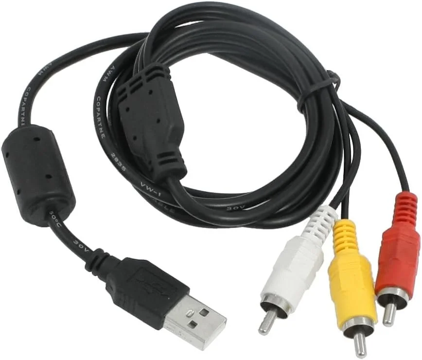 کابل صوتی و تصویری AV آداپتور USB نر به 3 RCA نر 1.3 متری