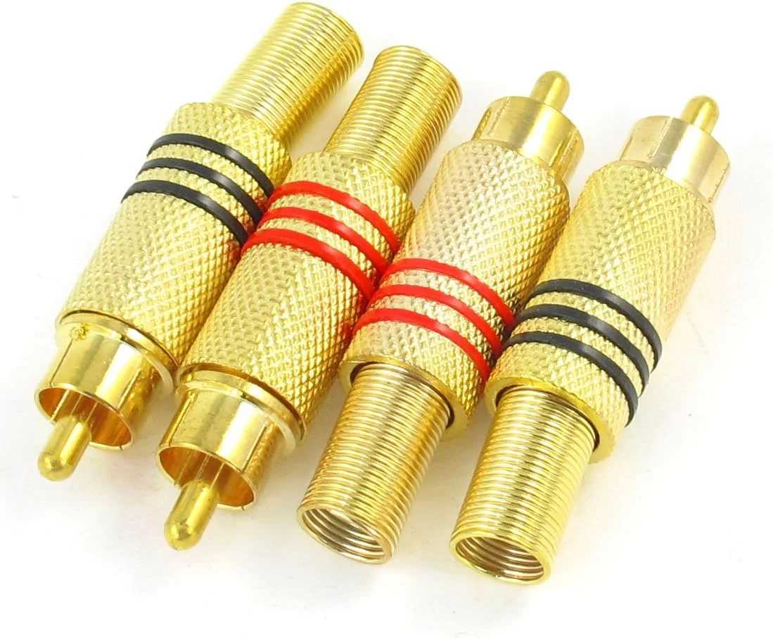 4 عدد کانکتور RCA نری برای کابل 7 میلی متری 4 عدد کانکتور RCA نری برای کابل 7 میلی متری
